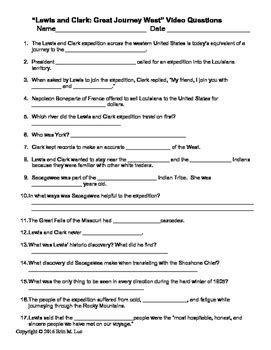 In 1802, President _____ commissioned an exploration to go through the interior of North America to the _____ Ocean. . Lewis and clark national geographic worksheet answers